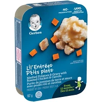 GERBER® LIL'ENTRÉES® Mashed Potatoes & Gravy with Roasted Chicken 187 g, 187 GR