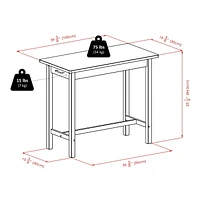 Winsome Sally 3-Pc Breakfast Table Set with 2 Square Leg Stools