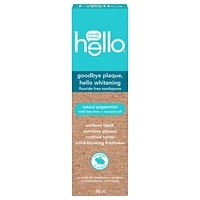 Hello Goodbye Plaque, Hello Whitening Fluoride Free Toothpaste - 98 mL, Hello Goodbye Plaque Toothpaste