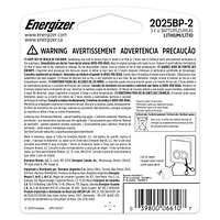 Energizer 2025 Batteries (2 Pack), 3V Lithium Coin Batteries, Batteries 3V Lithium Coin