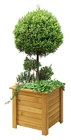 VegTrug 15" Square Wooden Planter - Natural