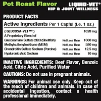 Liquid-Vet K9 Joint Wellness Fast Acting Glucosamine - Pot Roast Flavor, Glucosamine, 474 mL