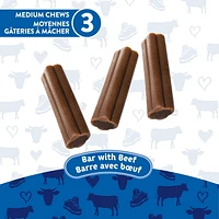 Milk-Bone Comfort Chews Bar with Beef MEDIUM, Dog Treats, 210g, Milk Bone Comfort Chew M Beef