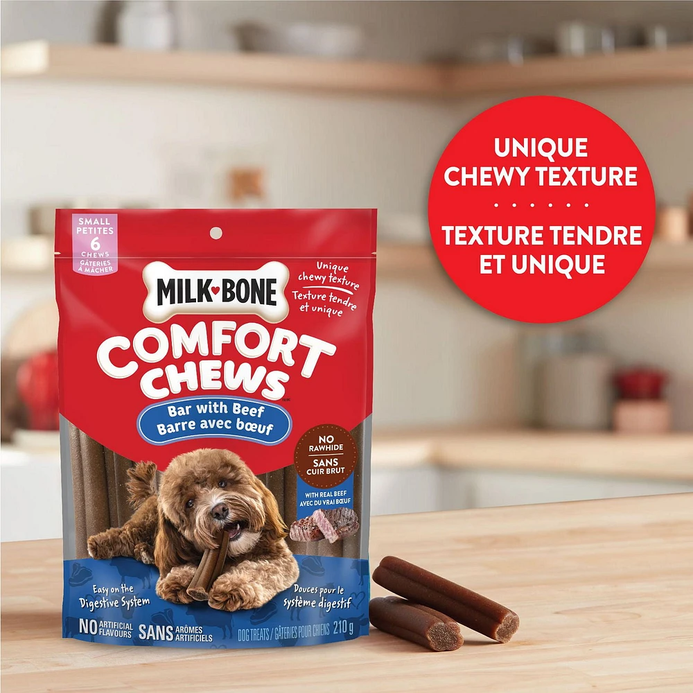 Milk-Bone Comfort Chews Bar with Beef SMALL, Dog Treats, 210g, MKB CMFT CHEW S BEEF