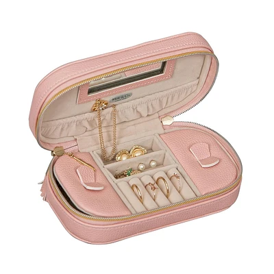 Mele and Co Lucy Pink Travel Jewellery Case