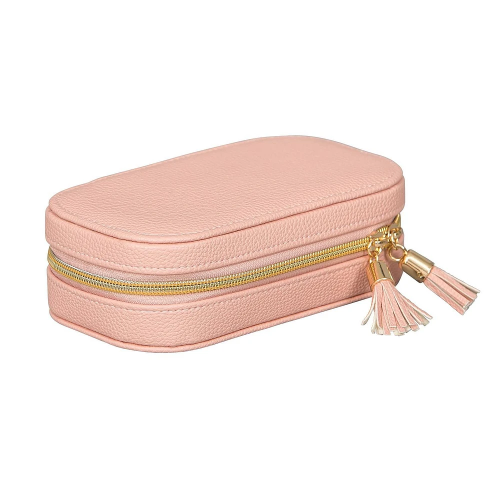 Mele and Co Lucy Pink Travel Jewellery Case