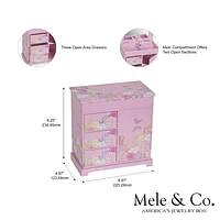 Mele and Co Pearl  Pink Musical Ballerina Jewellery Box