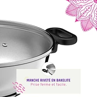 Maharaja Stainless Steel Karahi with lid 26cm, 26cm