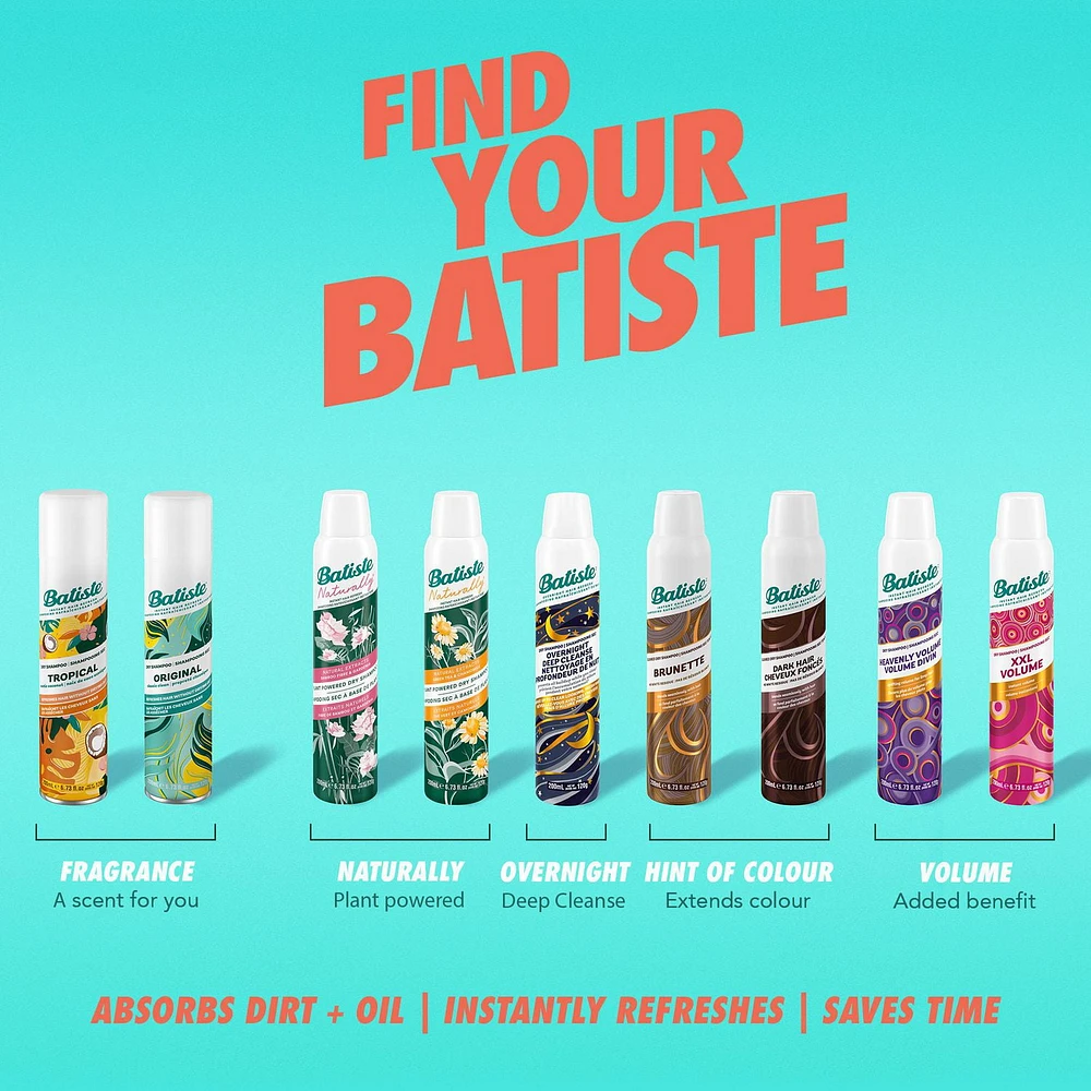 Batiste au Naturel, Shampooing sec 350ml Pas de lavage? Pas de problème