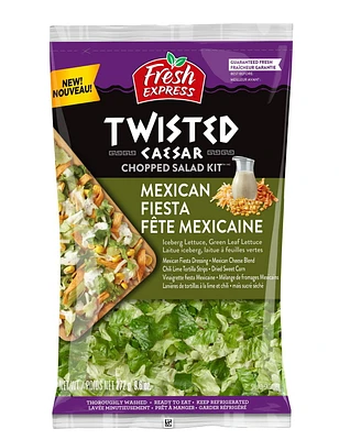 Fresh Express Mexican Fiesta Twisted Caesar Chopped Salad Kit, 272 g