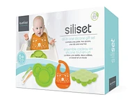 Kushies 5 Piece 100% Silicone Feeding Meal Set – Dishwasher & Microwave Safe  - Neutral - 6 months +
