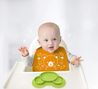 Kushies 5 Piece 100% Silicone Feeding Meal Set – Dishwasher & Microwave Safe  - Neutral - 6 months +
