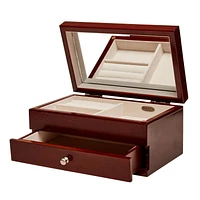 Mele and Co Brynn Walnut Finish Wooden Jewellery Box