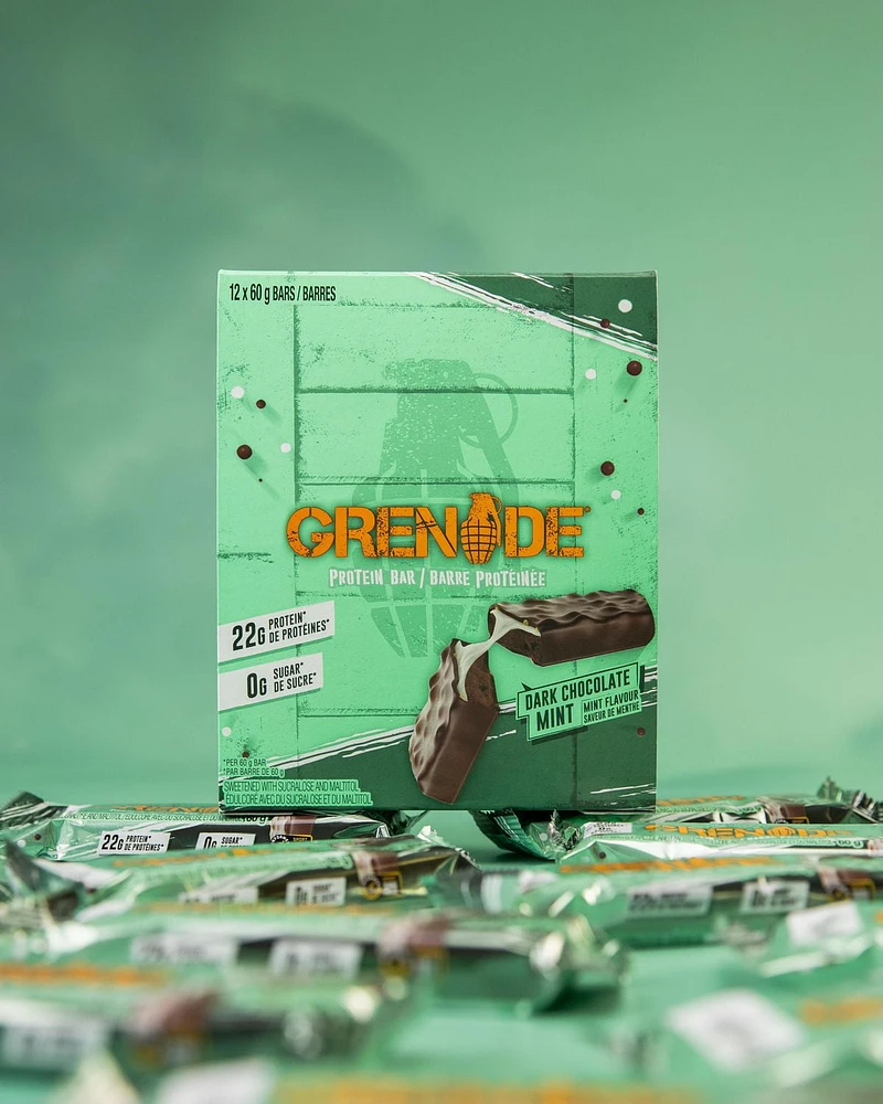 Grenade Protein Bar Dark Chocolate Mint, 60g Bar