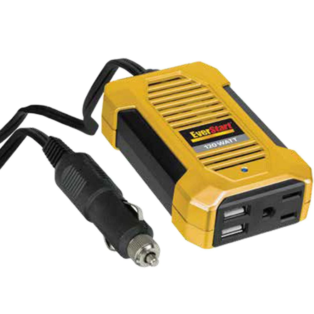 EverStart 120 Watts 12 V Power Inverter with USB ports, Portable power inverter