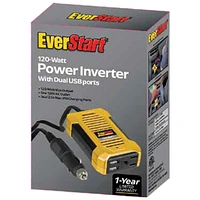 EverStart 120 Watts 12 V Power Inverter with USB ports, Portable power inverter