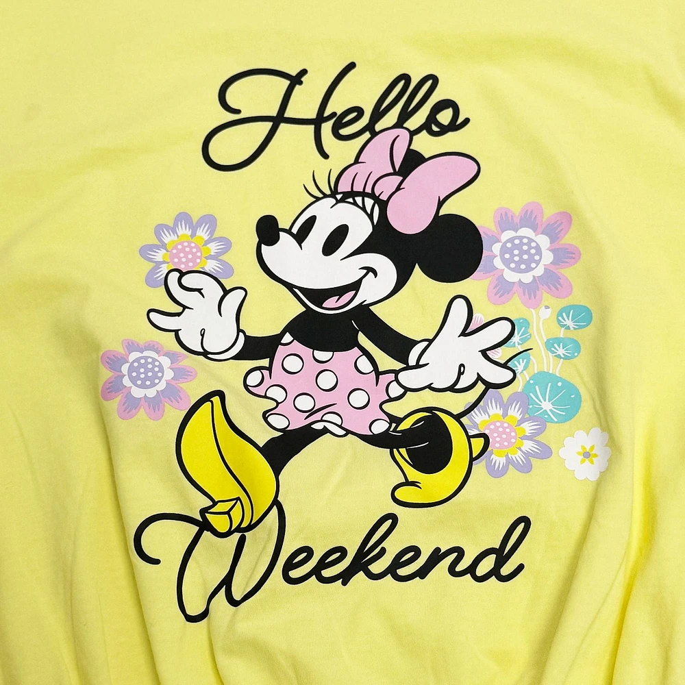 Disney Minnie Mouse Girls Hello Weekend Fashion Top