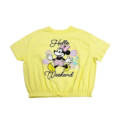 Disney Minnie Mouse Girls Hello Weekend Fashion Top