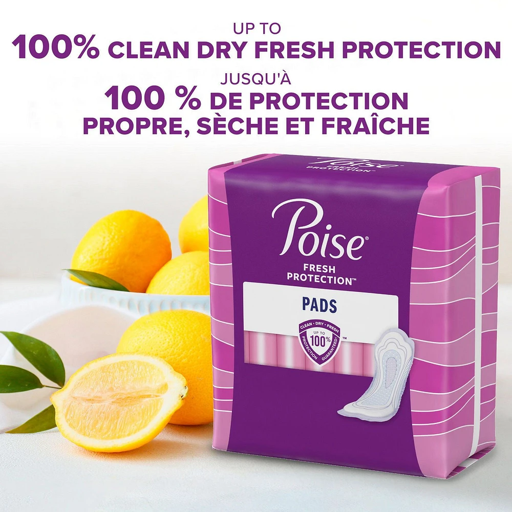 Poise Ultra Thin Postpartum Incontinence Pads with Wings, Maximum Absorbency, 60 Count