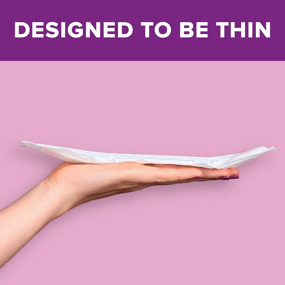 Poise Ultra Thin Postpartum Incontinence Pads with Wings, Maximum Absorbency, 60 Count