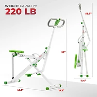 Sunny Health & Fitness Upright Row-N-Ride™ Exerciser in Green - NO. 077SMART