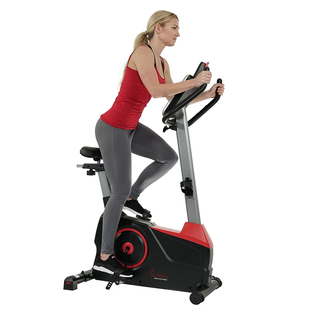 Sunny Health & Fitness Evo-Fit Stationary Upright Bike with 24 Level Electro-Magnetic Resistance - SF-B2969