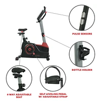 Sunny Health & Fitness Evo-Fit Stationary Upright Bike with 24 Level Electro-Magnetic Resistance - SF-B2969