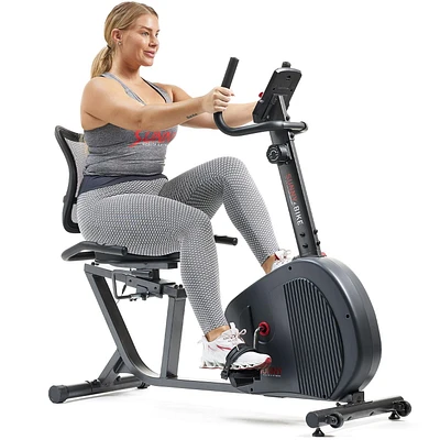 Sunny Health & Fitness Recumbent Exercise Bike w/Optional Exclusive SunnyFit™ App and Enhanced Bluetooth Connectivity - SF-RB4905