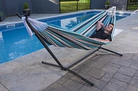 Vivere Ltd Vivere Combo Sunbrella Token Surfside Hammock with 9' Stand