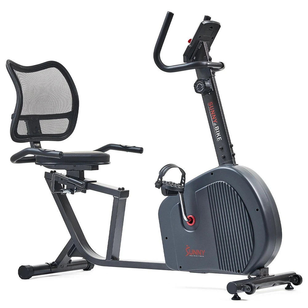 Sunny Health & Fitness Recumbent Exercise Bike w/Optional Exclusive SunnyFit™ App and Enhanced Bluetooth Connectivity - SF-RB4905