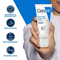Lotion Hydratante Ultra-Légère FPS30 pour le Visage avec Acide Hyaluronique et 3 Céramides | Sans Parfum, 50ml Lotion légère UVA/UVB