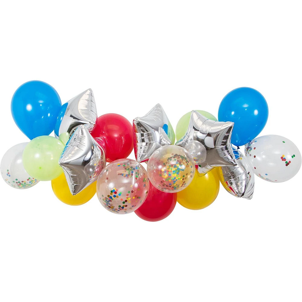 Bln Kit 18CT Primary Arch, 18Pc Rainbow Balloon Arch Prim