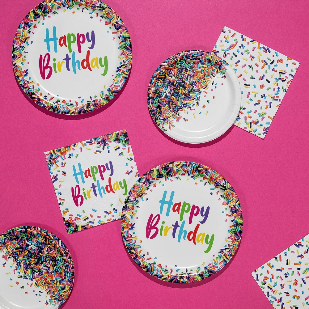 Lun Nap 16Ct Sprinkles, Birthday Sprinkle Napkins