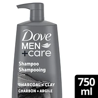 Dove Men+Care Charcoal + Clay Purifying Shampoo, 750 ml