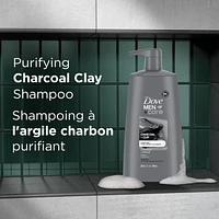 Dove Men+Care Charcoal + Clay Purifying Shampoo, 750 ml