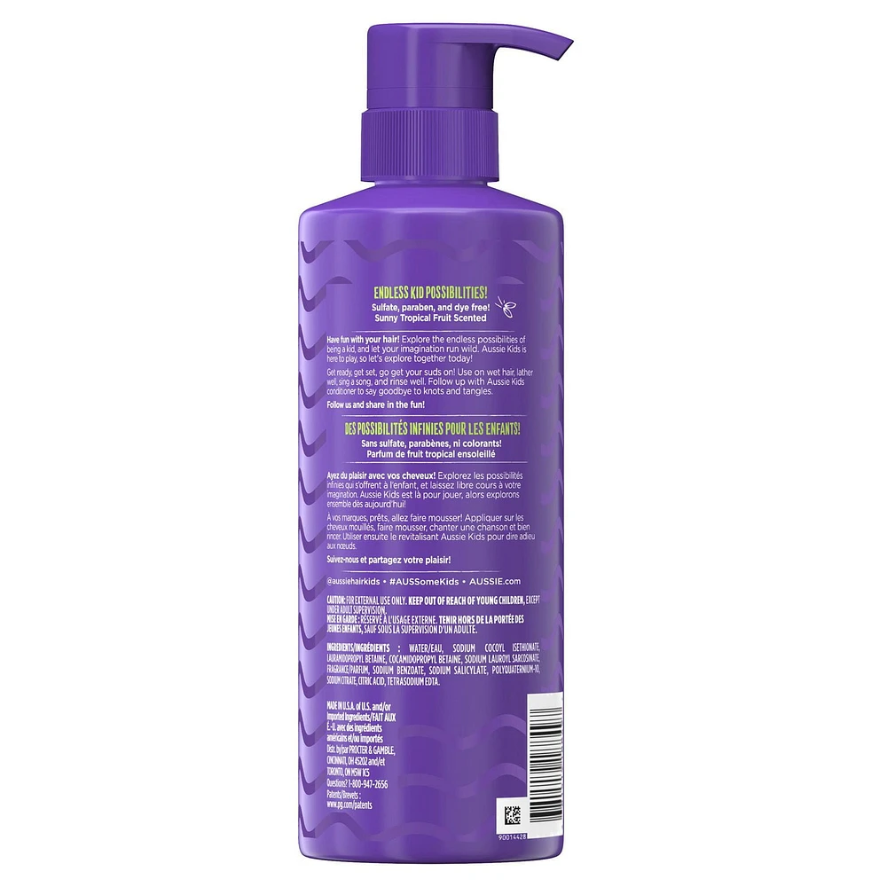 Aussie Kids Moist Sulfate Free Shampoo for Kids, 16 fl oz/ 475 mL