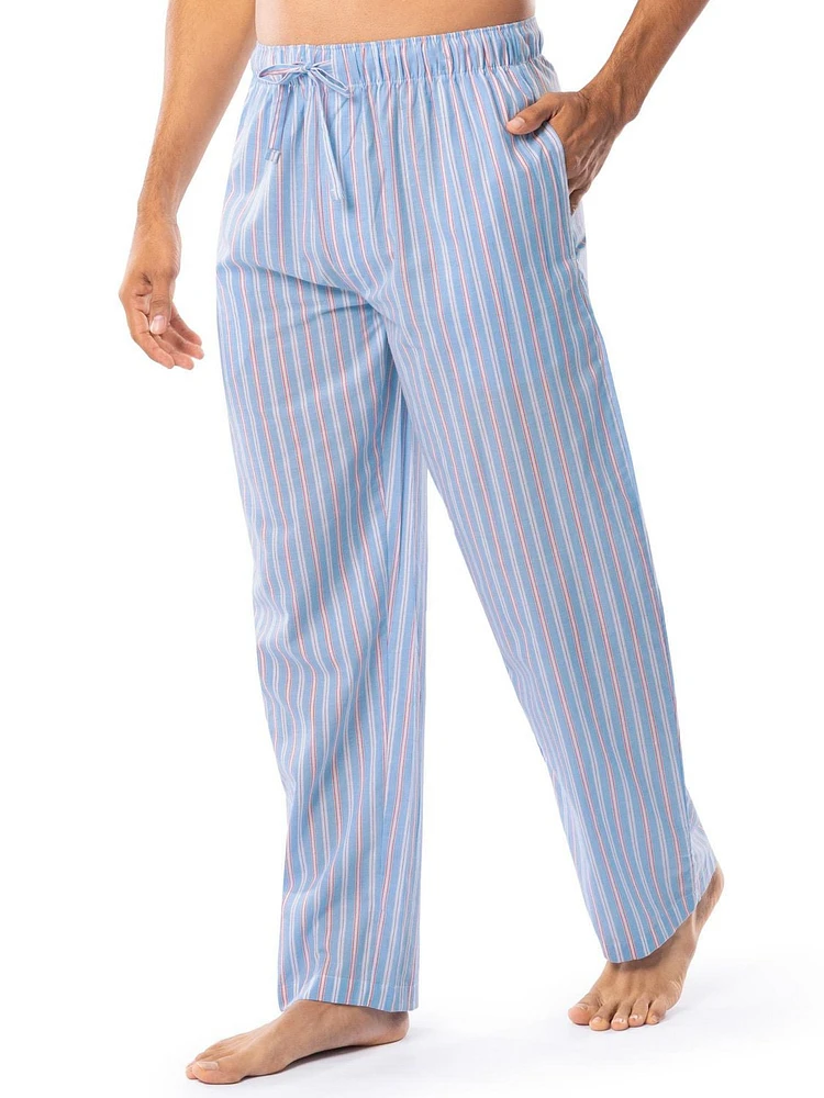 IZOD Men's Woven Sleep and Lounge Pajama Pant, Blue Stripe