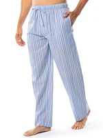 IZOD Men's Woven Sleep and Lounge Pajama Pant, Blue Stripe