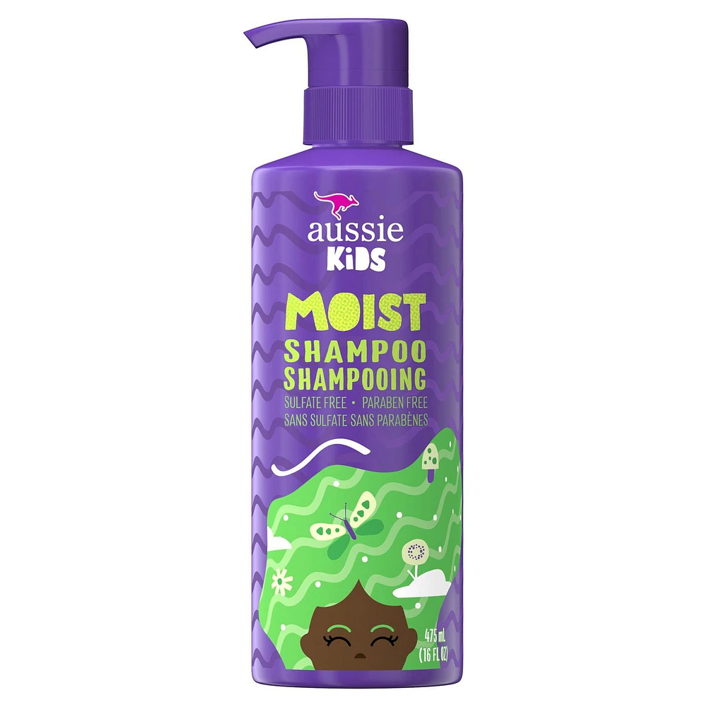 Aussie Kids Moist Sulfate Free Shampoo for Kids, 16 fl oz/ 475 mL