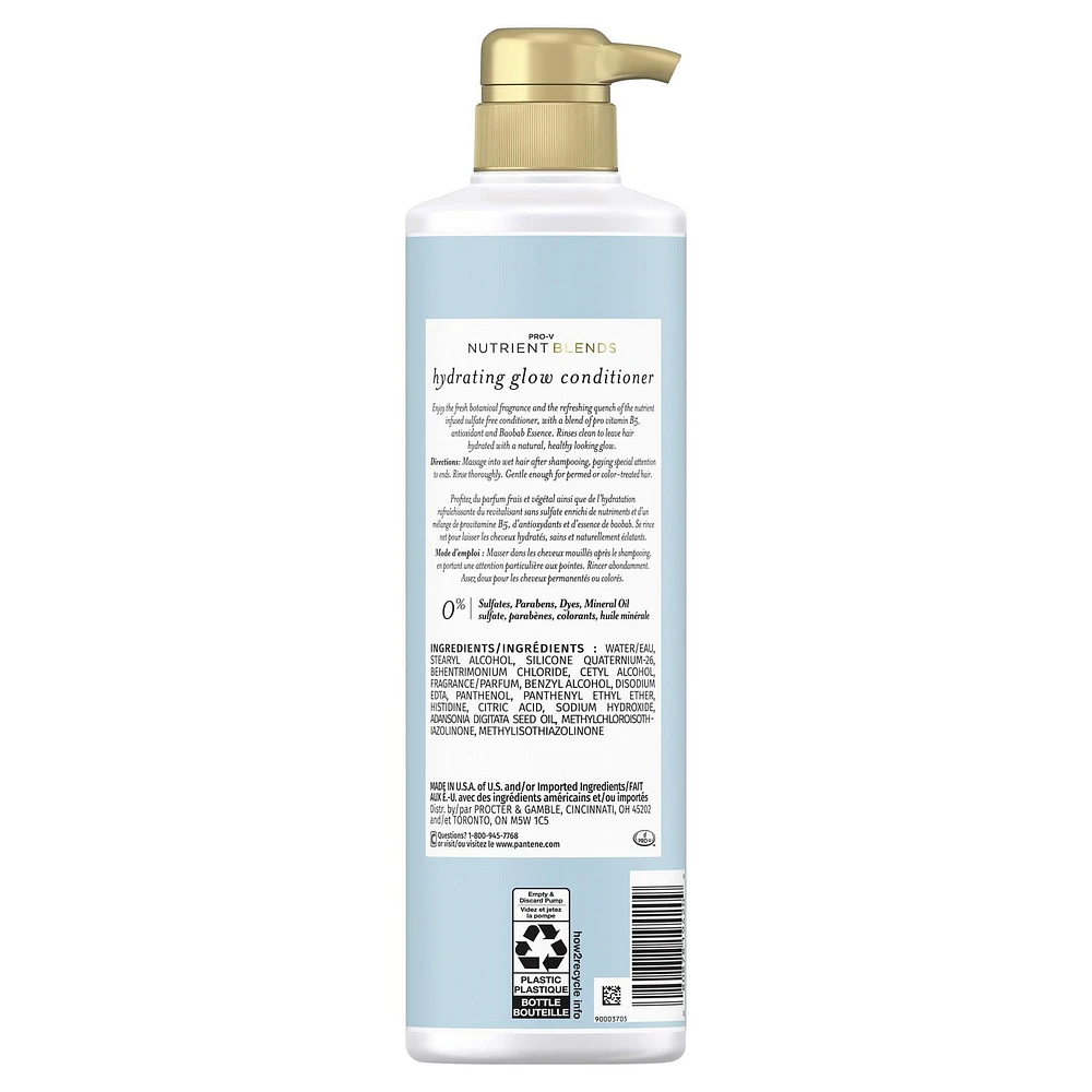 REVITALISANT Éclat hydratant SANS SULFATE PANTENE NUTRIENT BLENDS avec essence de baobab 400 mL