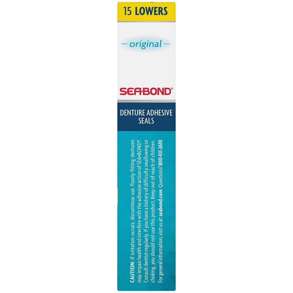 Sea-Bond Sea Bond Denture Adhesive Wafers Original, 15 Count