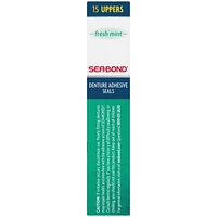 Sea-Bond Coussinets adhésifs pour prothèses dentaires supérieurs - menthe fraîche, paq. de 15 Paq. de 15
