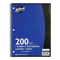 Hilroy® 1 Subject 200pg Notebook, 1 Subject Notebook, 1 Subject 200pg Notebook