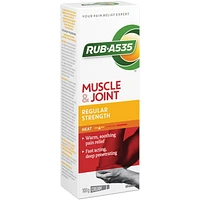 RUB A535 Muscle & Joint Pain Relief Heat Cream, Regular Strength, 100g Cream