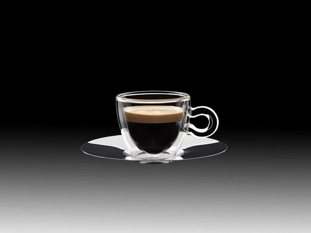 Italian Made Luigi Bormioli Thermic Glass Espresso Cups 6.5 cl (set of 2)