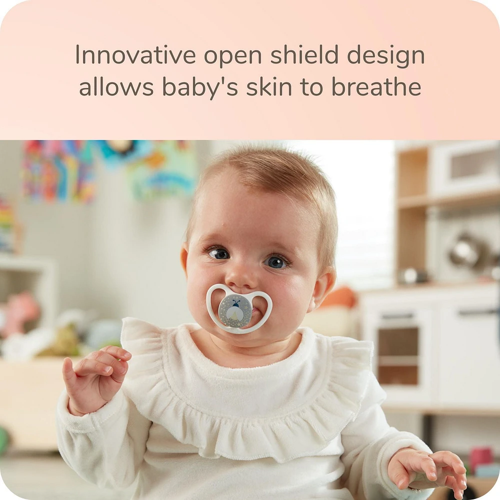 NUK Space Glow-in-the-Dark Orthodontic Pacifiers, 2 Pack