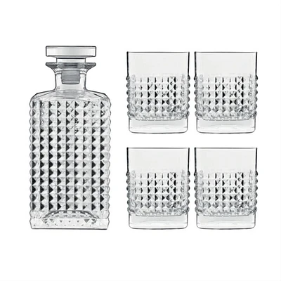 Italian Made Luigi Bormioli Elixir Whisky Set (set of 5)