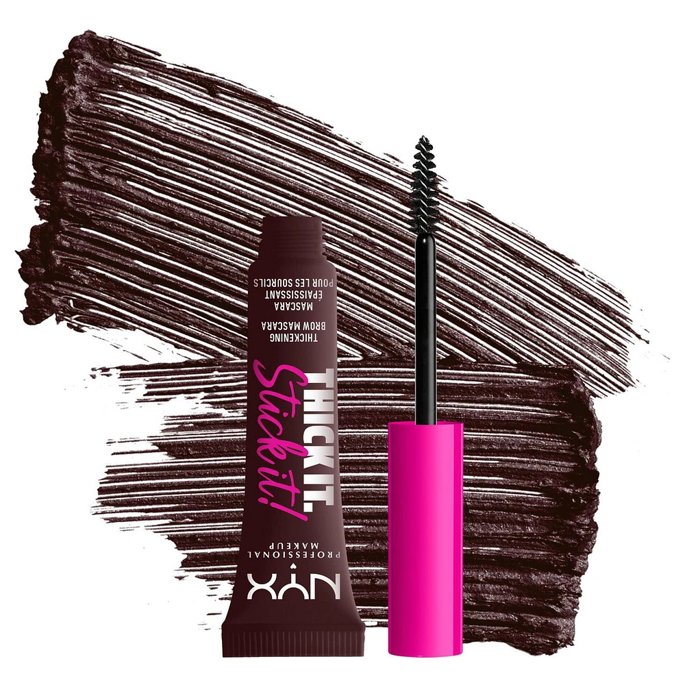 NYX Professional Makeup, Thick it stick it, Mascara sourcils, Épaissisant, Formule Vegan - Taupe Dure jusqu’à 16 heures