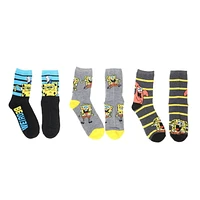 Spongebob Boy's Socks, Spongebob Boy's 3 Pack