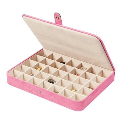 Mele and Co Cameron Plush Fabric Fashion Jewellery Box